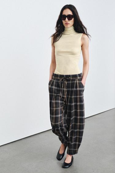 PANTALON À CARREAUX ZW COLLECTION