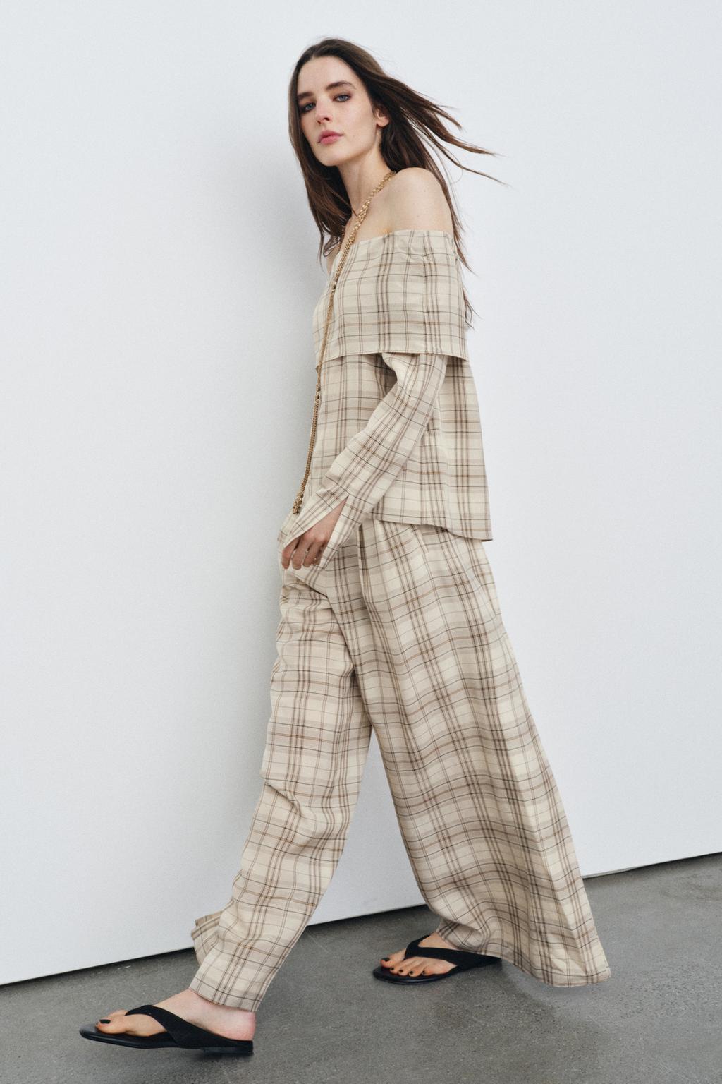 PANTALON À CARREAUX ZW COLLECTION