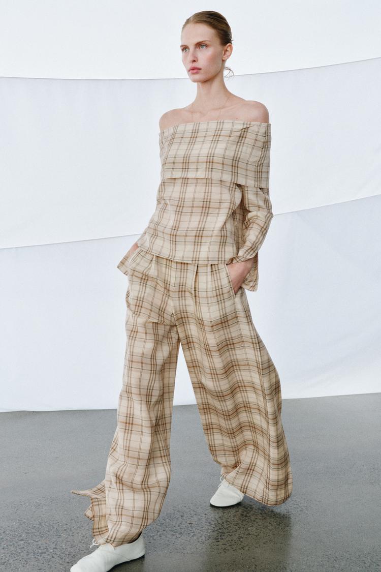 PANTALON À CARREAUX ZW COLLECTION