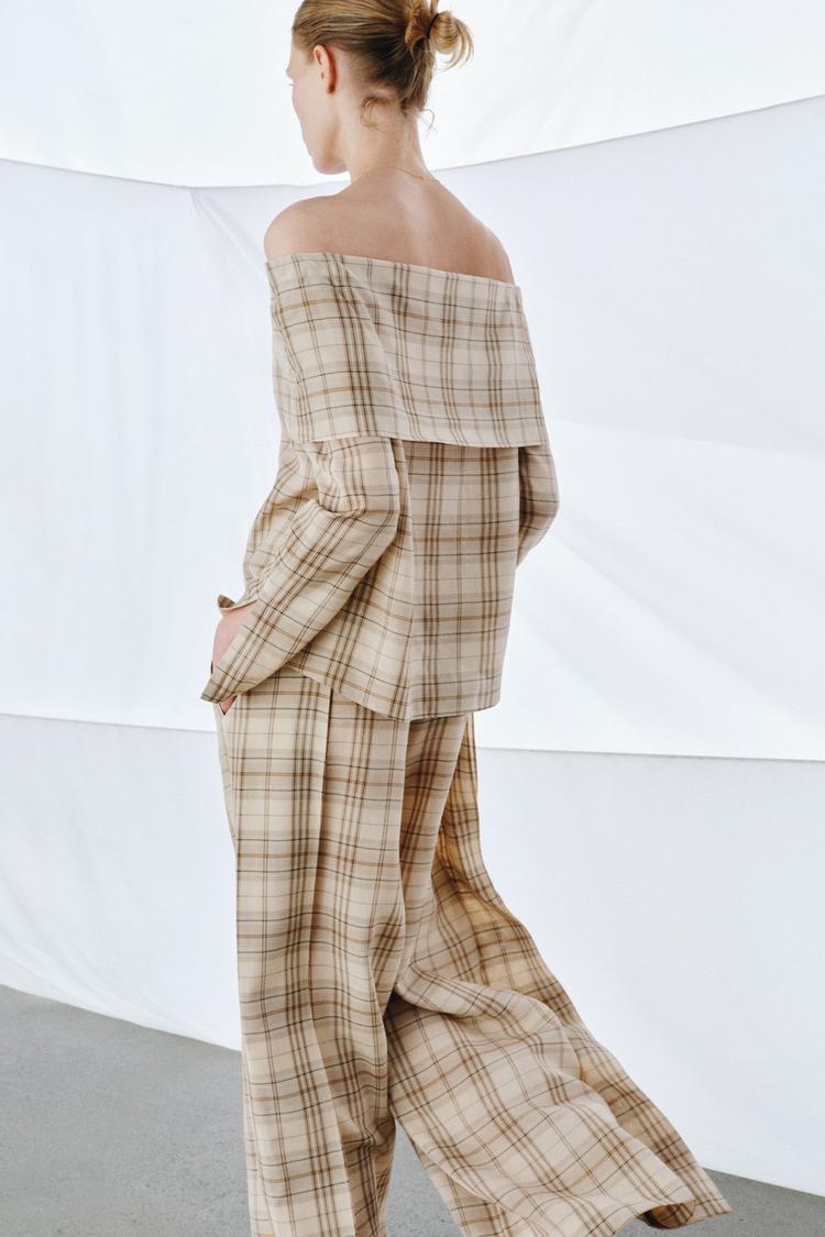 PANTALON À CARREAUX ZW COLLECTION