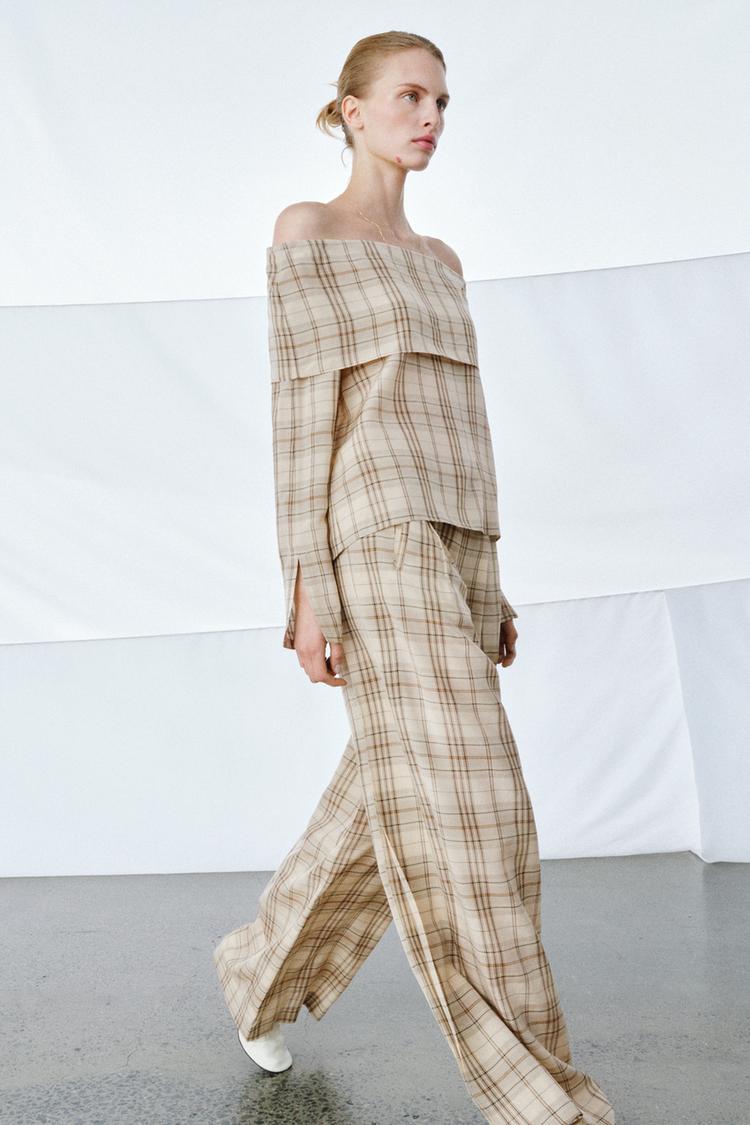 PANTALON À CARREAUX ZW COLLECTION