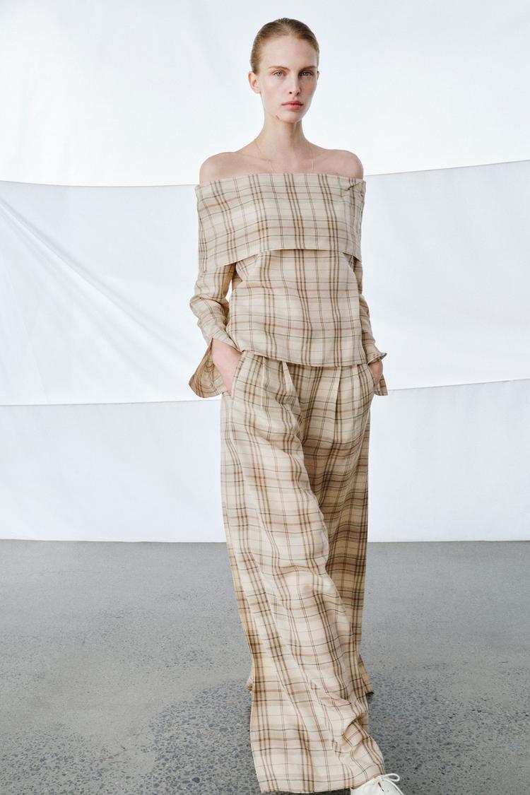 PANTALON À CARREAUX ZW COLLECTION