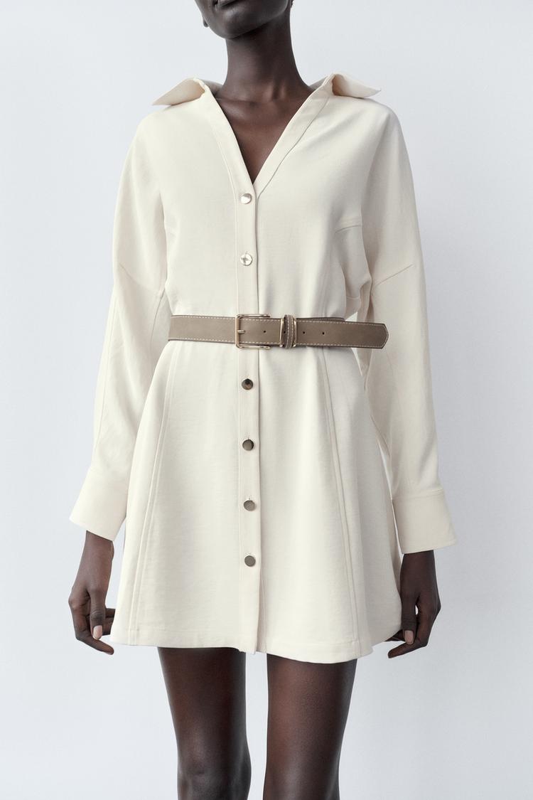 ROBE COURTE EN CRÊPE SANS CEINTURE