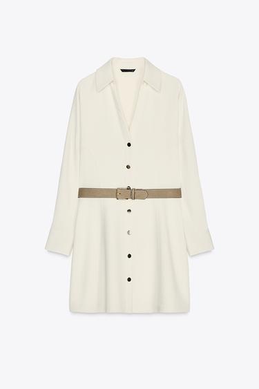 ROBE COURTE EN CRÊPE SANS CEINTURE