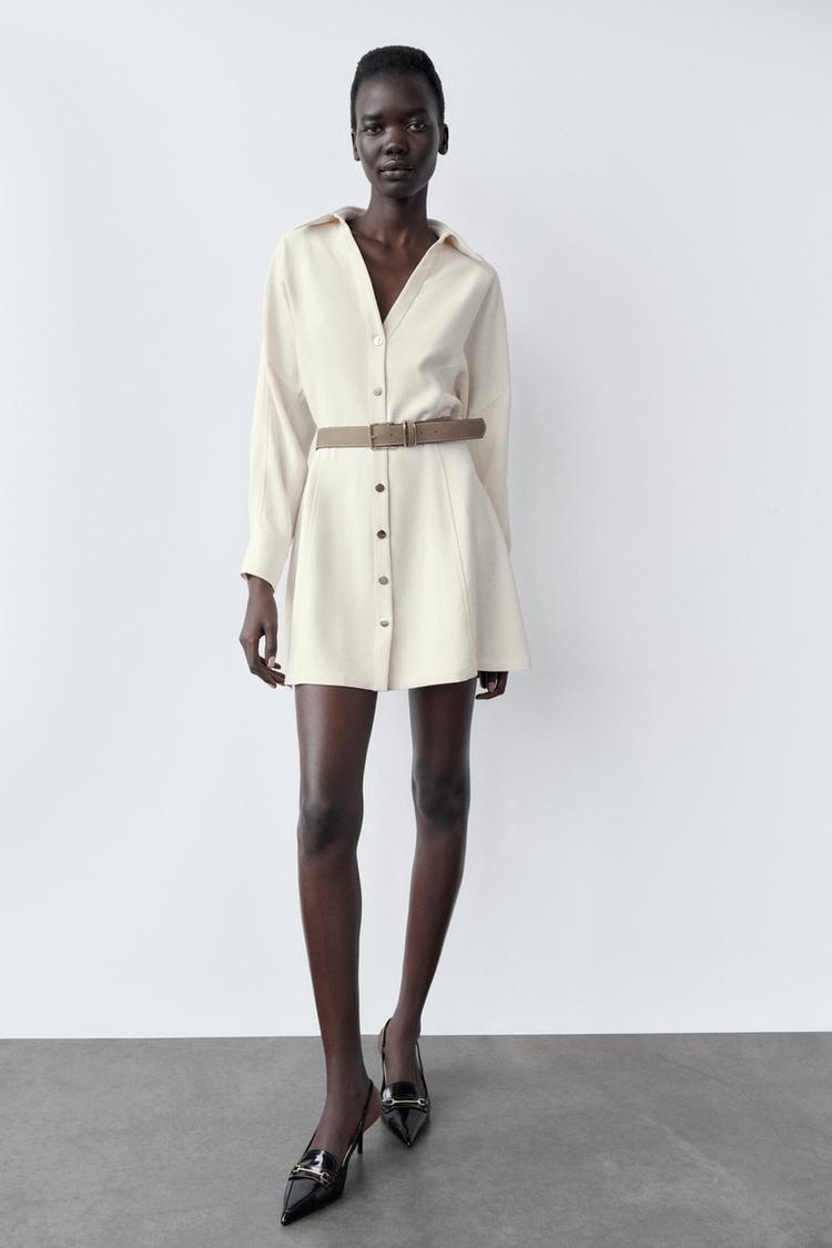 ROBE COURTE EN CRÊPE SANS CEINTURE