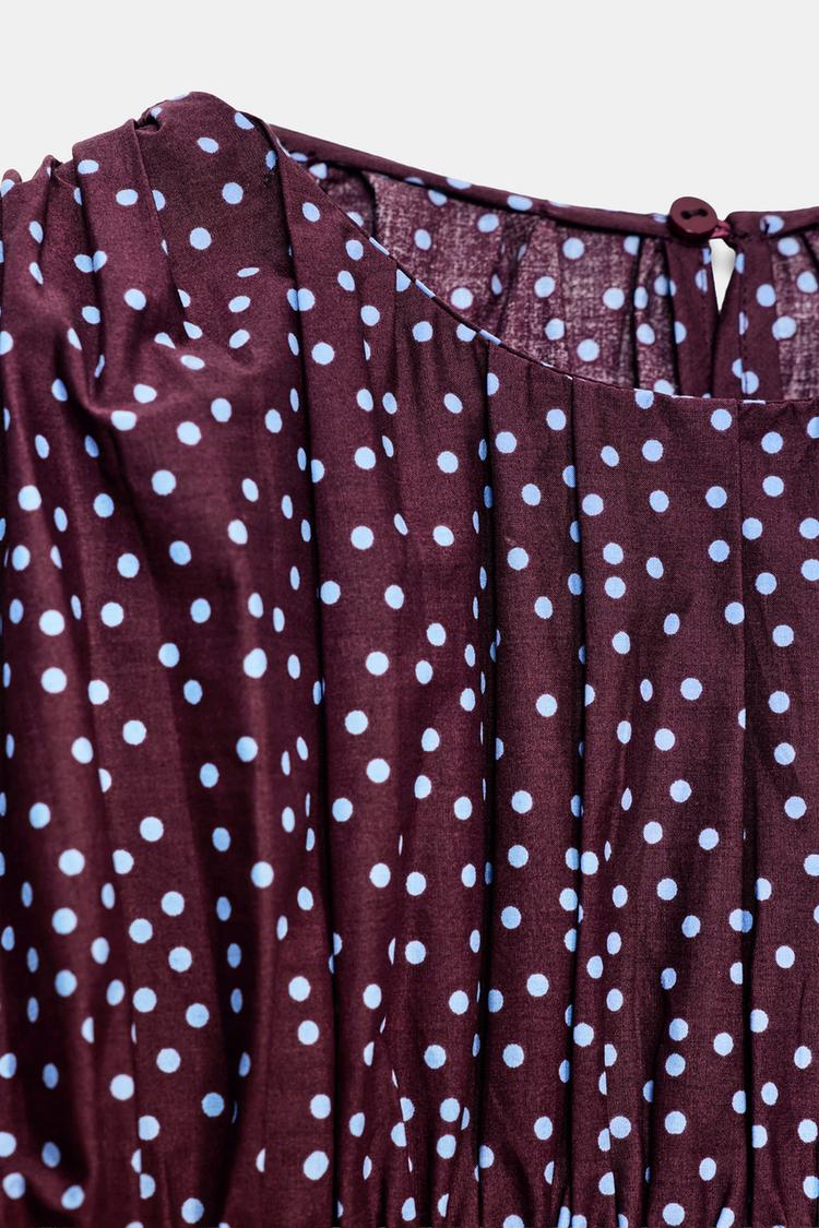 BLOUSE À POIS MANCHES BALLON