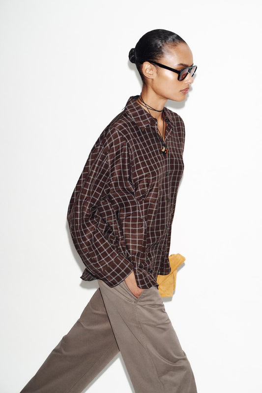 CHEMISE OVERSIZE À CARREAUX