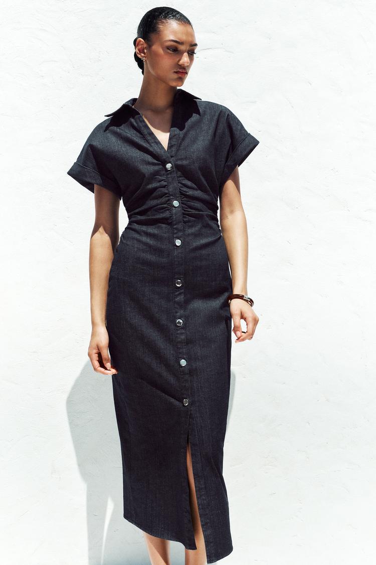 ROBE Z1975 MI-LONGUE EN JEAN
