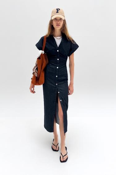 ROBE Z1975 MI-LONGUE EN JEAN