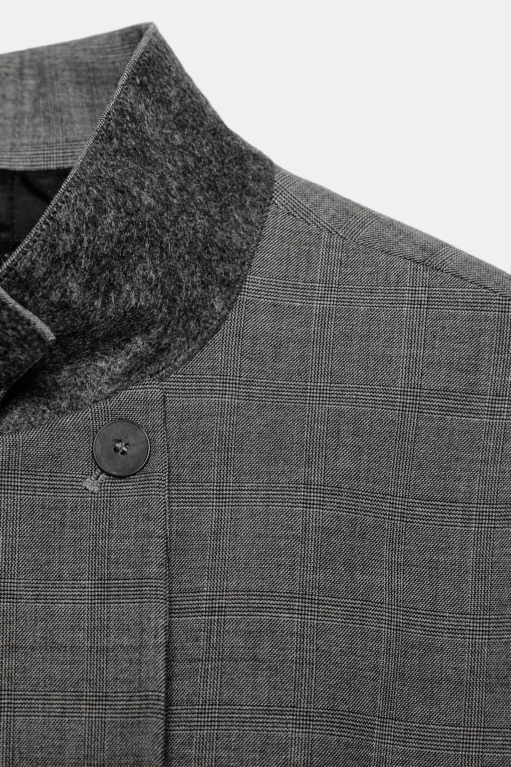 ENSEMBLE VESTE AJUSTÉE | PANTALON DROIT À CARREAUX ZW COLLECTION