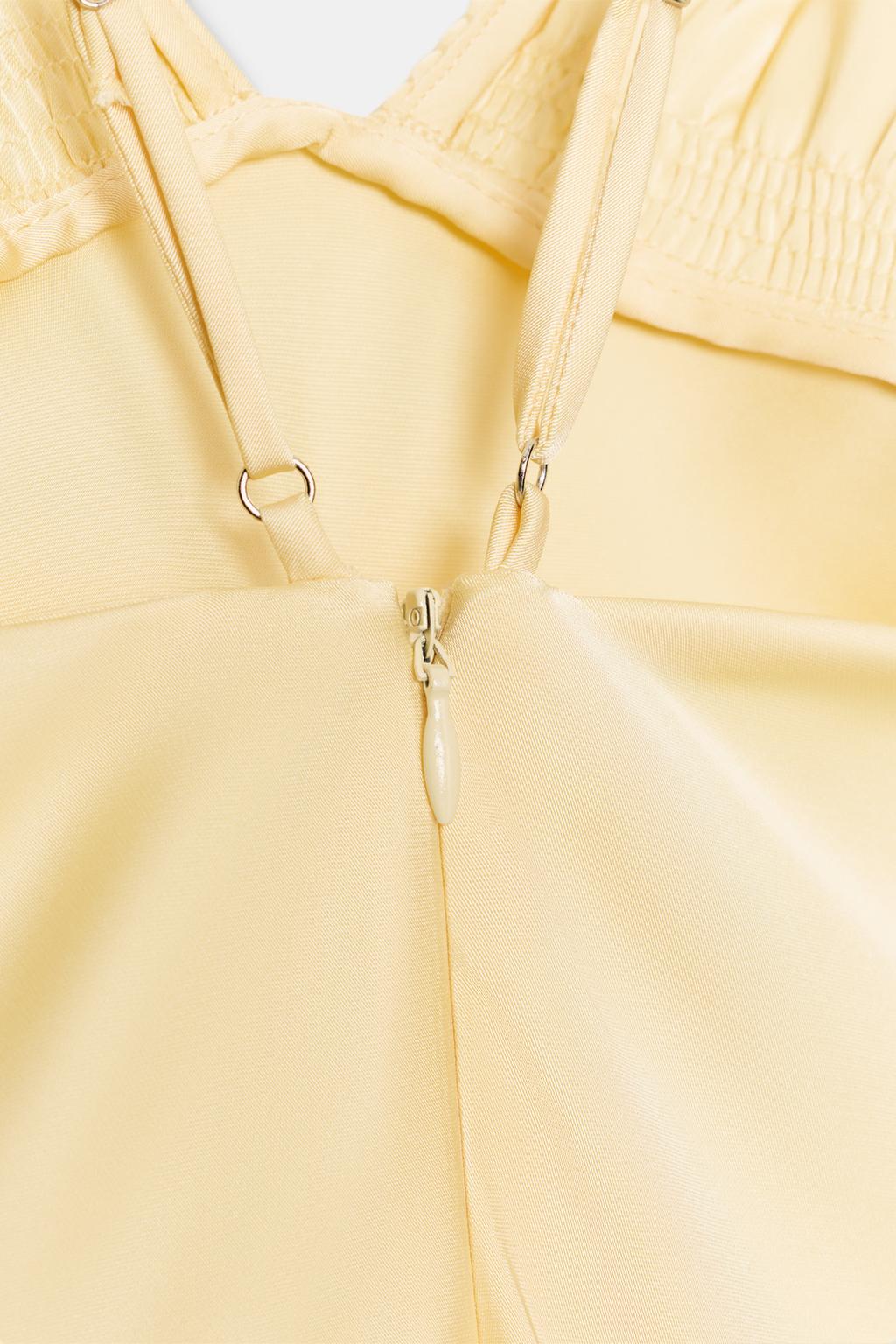 ROBE MIDI SATINÉE À PLIS