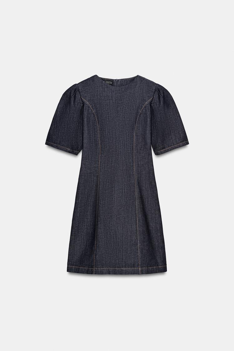ROBE COURTE EN DENIM Z1975 À MANCHES BOUFFANTES