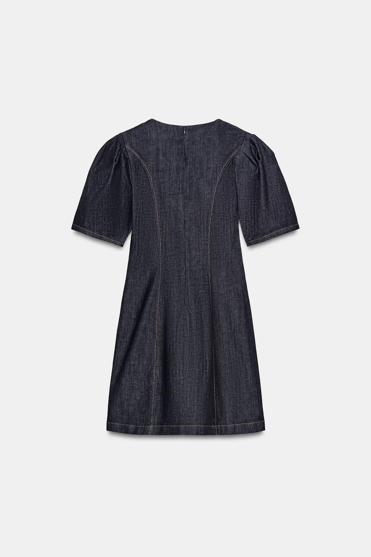 ROBE COURTE EN DENIM Z1975 À MANCHES BOUFFANTES