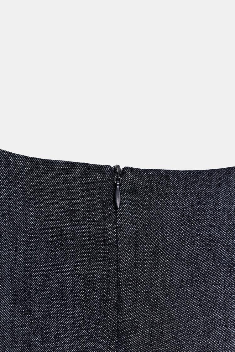 ROBE COURTE EN DENIM Z1975 À MANCHES BOUFFANTES
