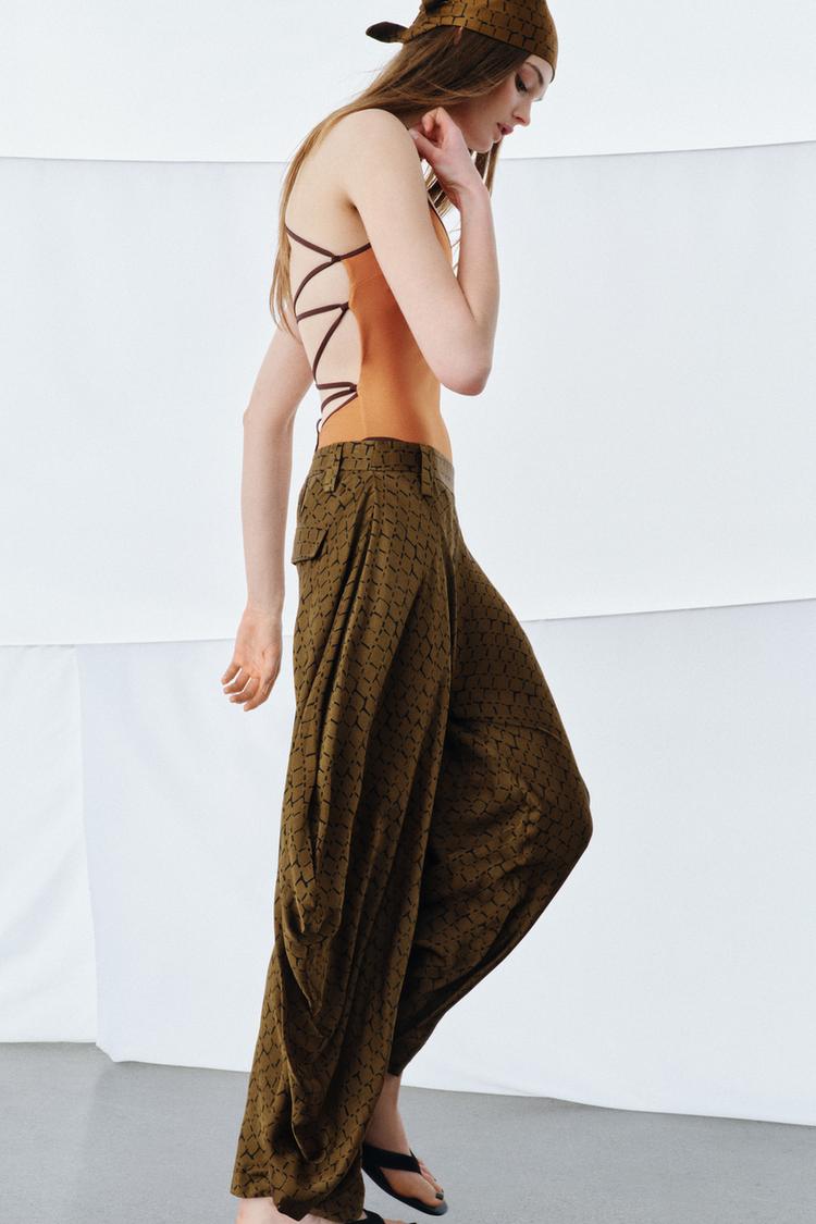 PANTALON IMPRIMÉ DRAPÉ ZW COLLECTION