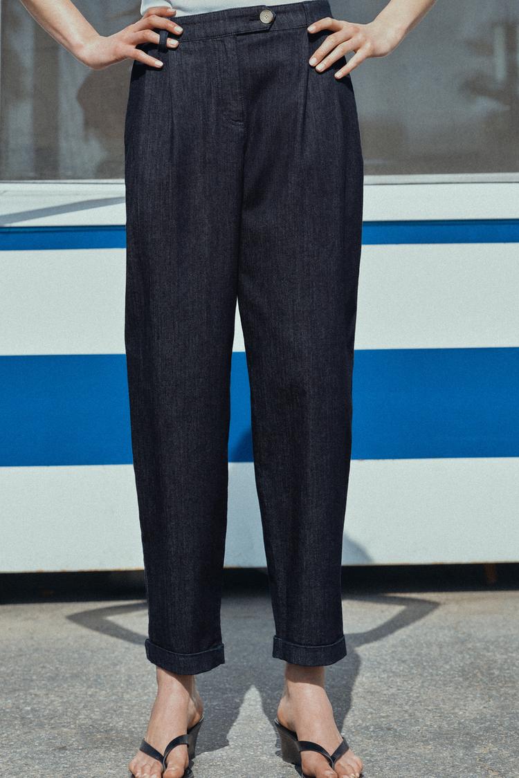 PANTALON CHINO BAS À REVERS