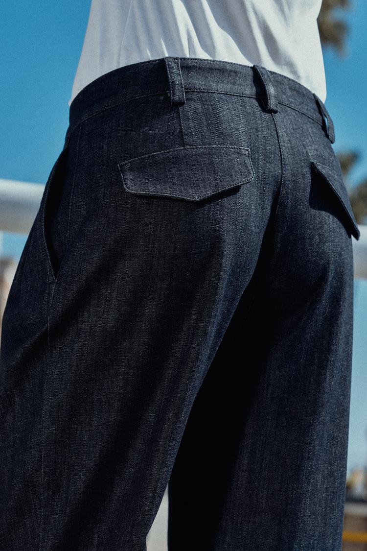 PANTALON CHINO BAS À REVERS
