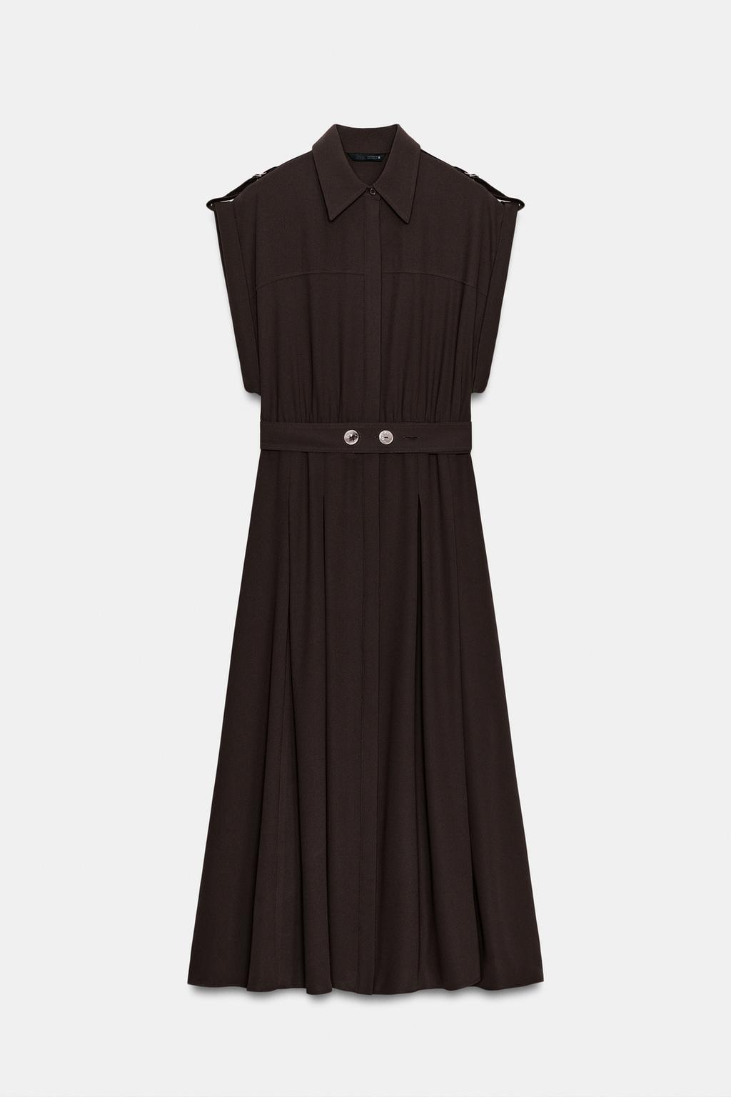 ROBE MI-LONGUE AVEC CEINTURE