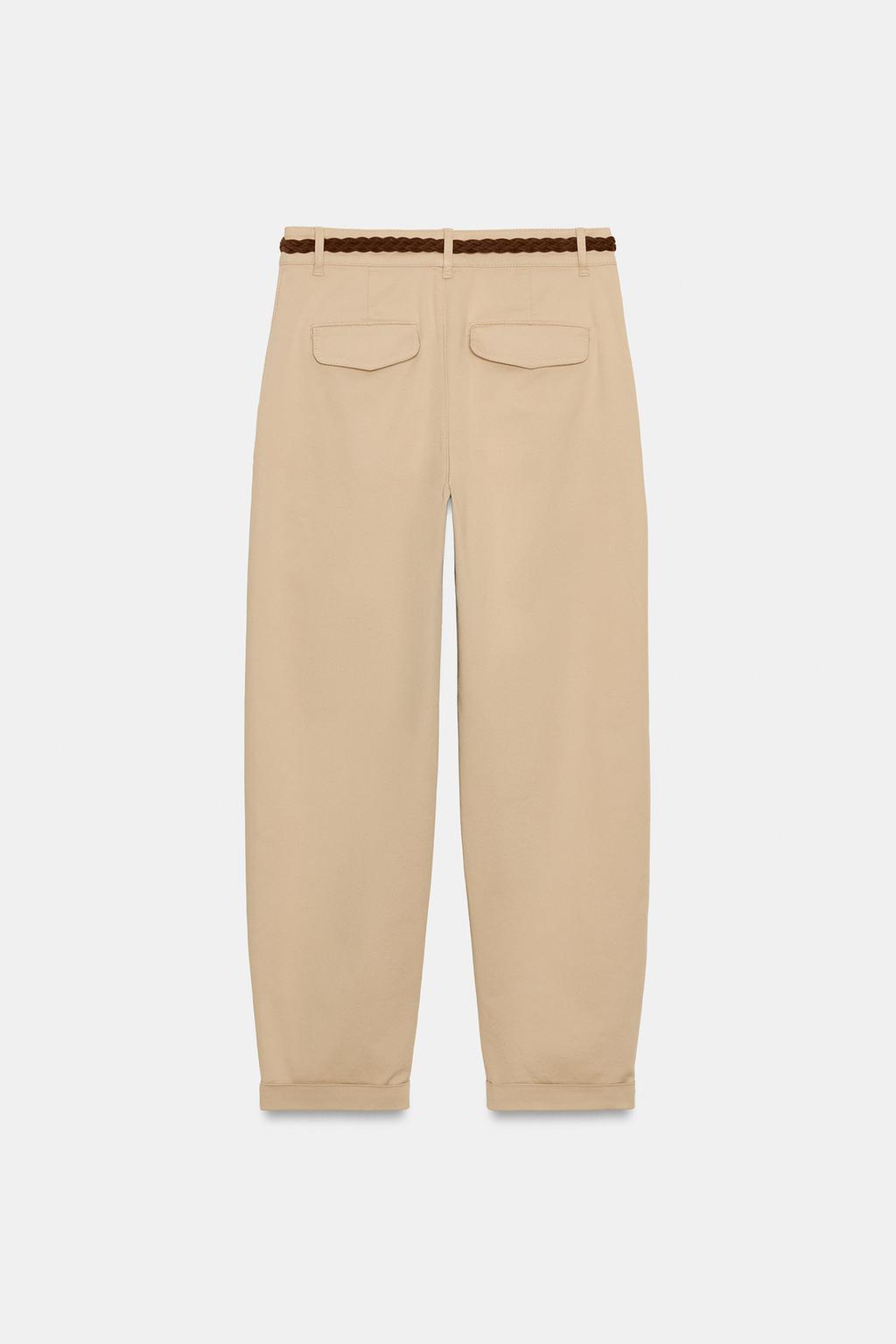 PANTALON CHINO AVEC CEINTURE TRESSÉE