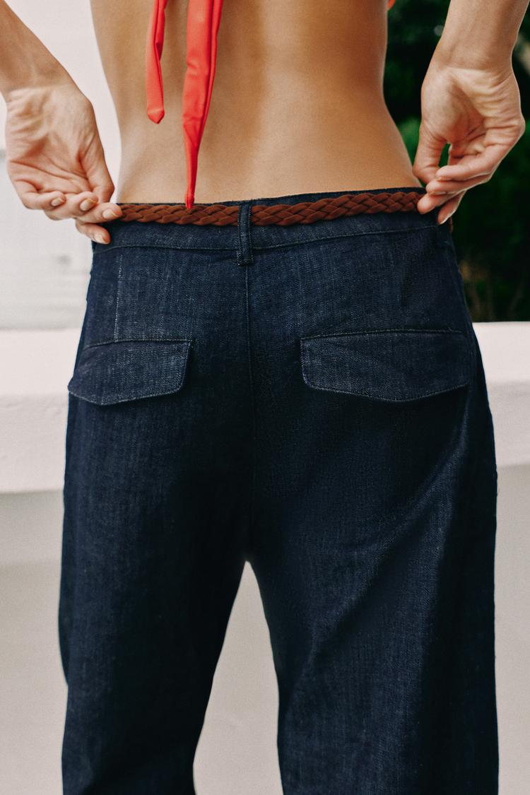 PANTALON CHINO AVEC CEINTURE TRESSÉE