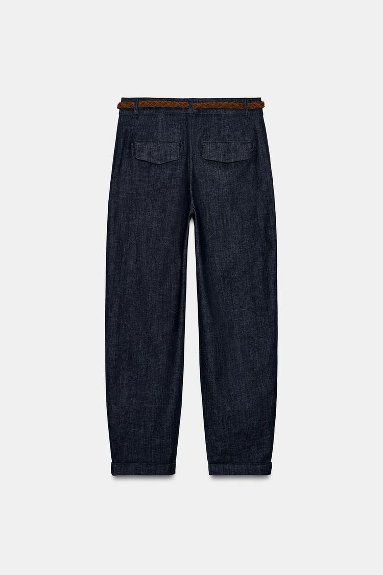 PANTALON CHINO AVEC CEINTURE TRESSÉE
