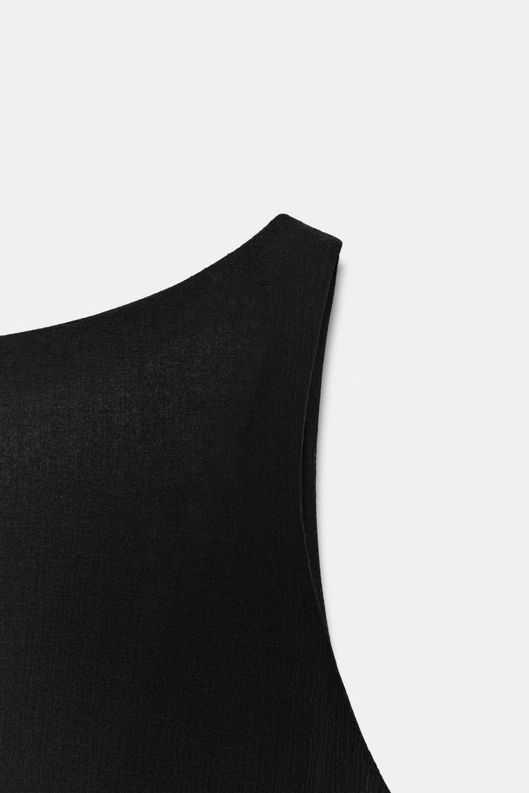 ROBE MI-LONGUE ASYMÉTRIQUE