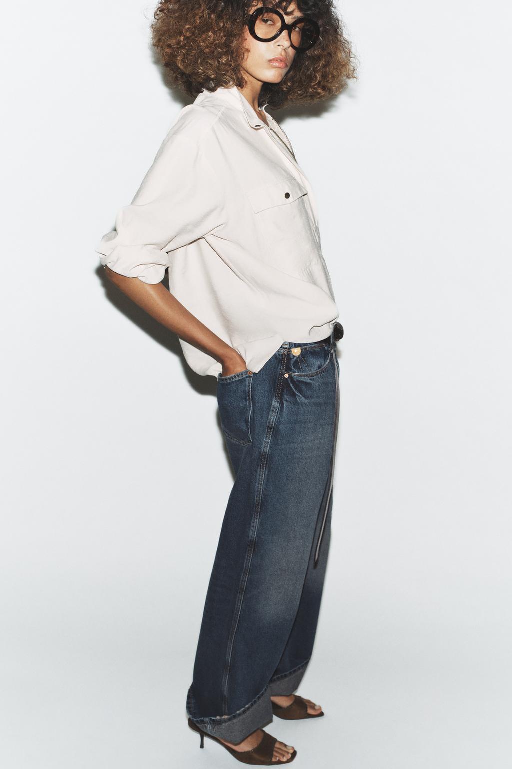 CHEMISE FLUIDE À COL MONTANT