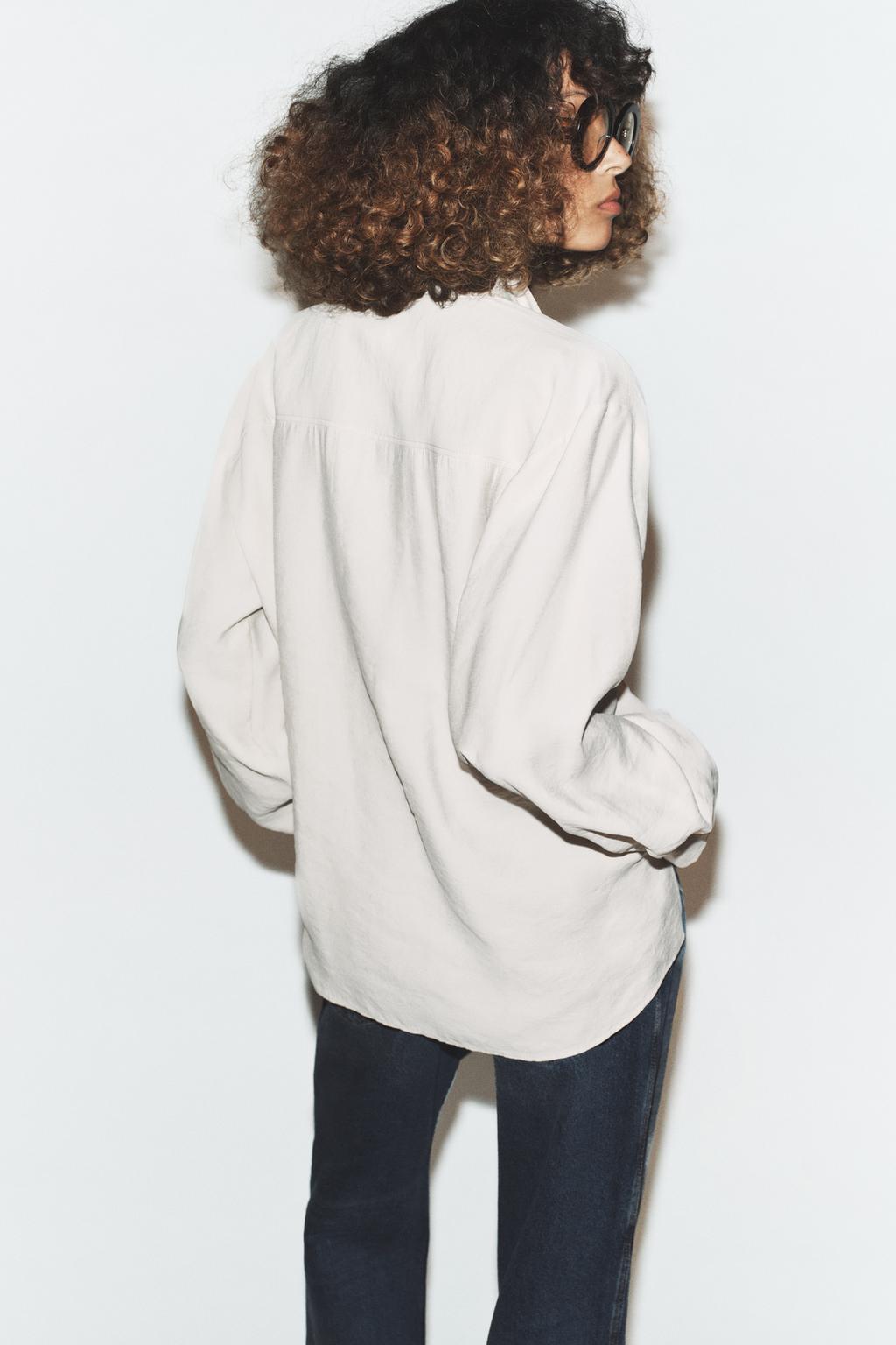 CHEMISE FLUIDE À COL MONTANT