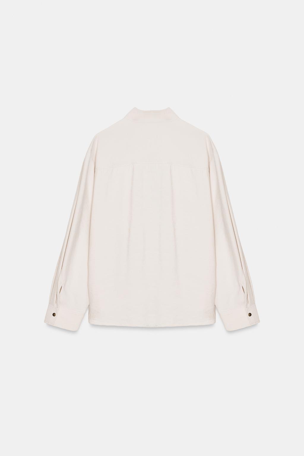 CHEMISE FLUIDE À COL MONTANT