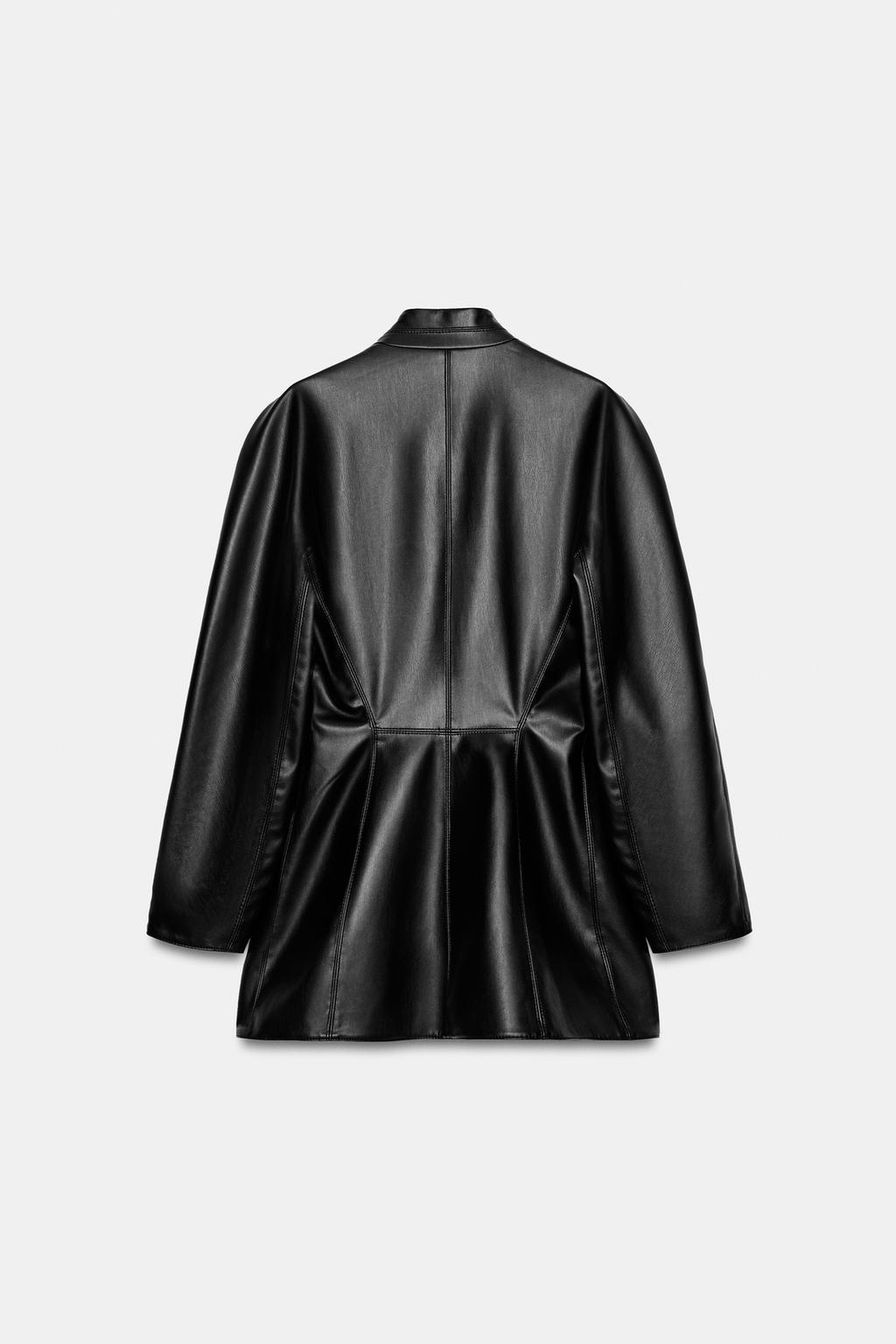 VESTE AJUSTÉE MATIÈRE SYNTHÉTIQUE