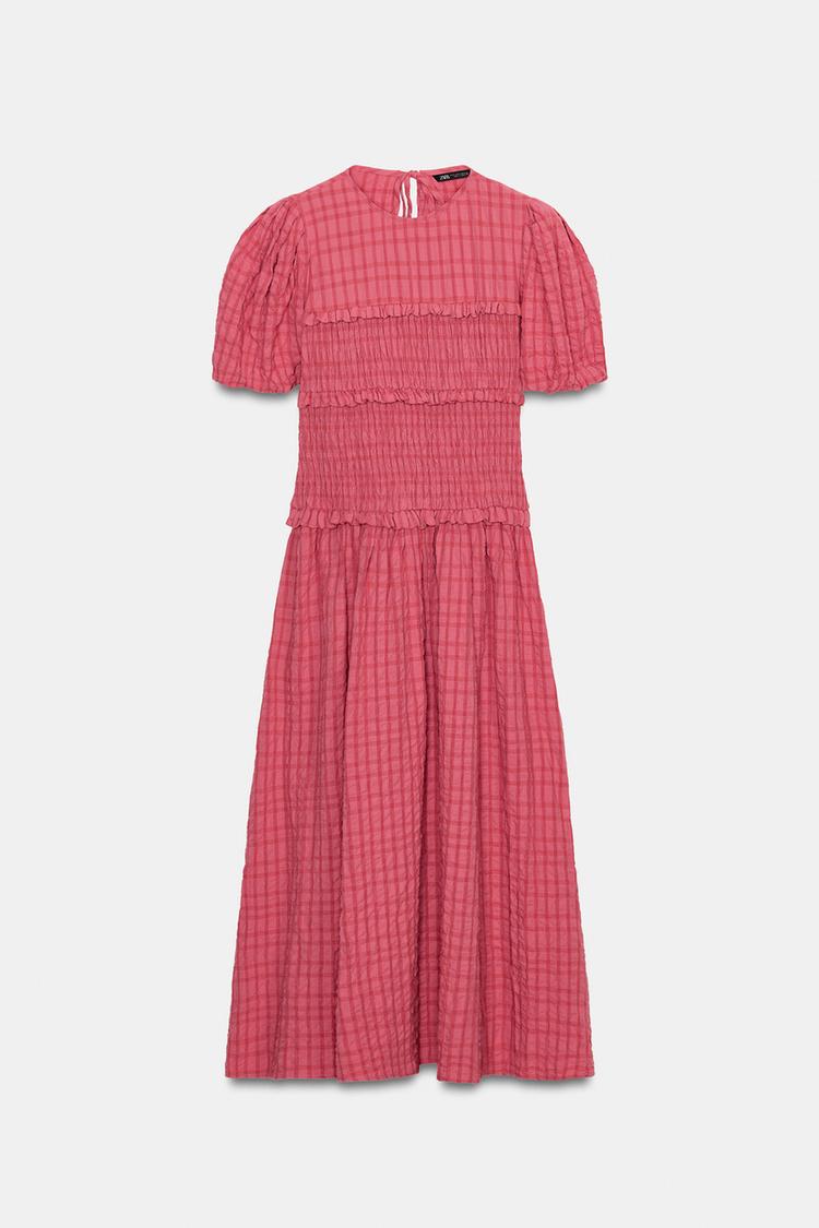 ROBE MI-LONGUE NID D'ABEILLE