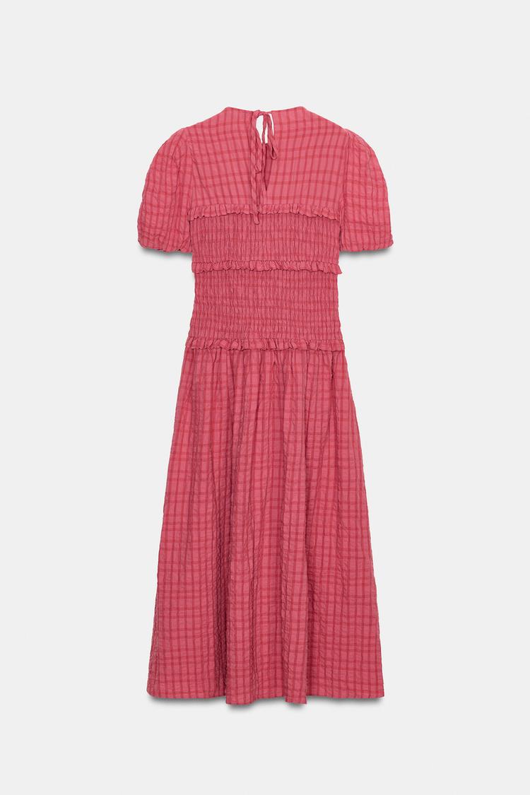 ROBE MI-LONGUE NID D'ABEILLE