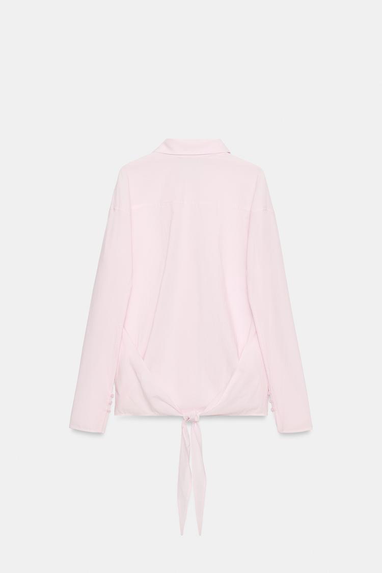 CHEMISE OVERSIZE À NŒUD