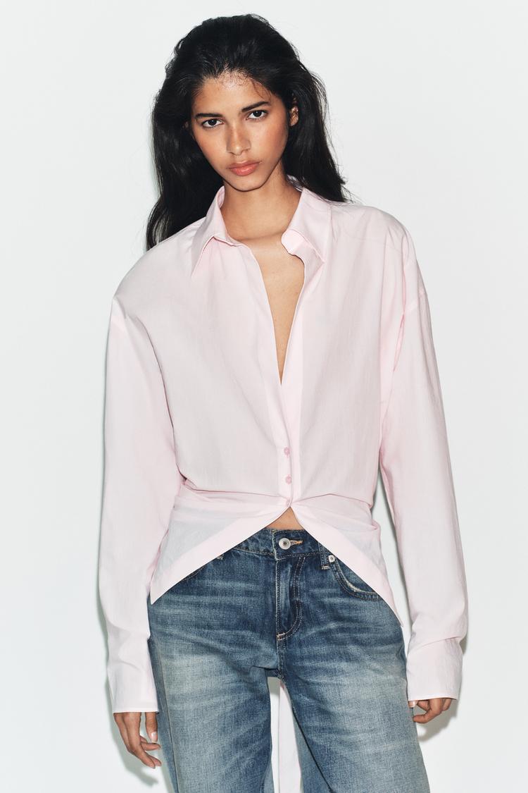 CHEMISE OVERSIZE À NŒUD