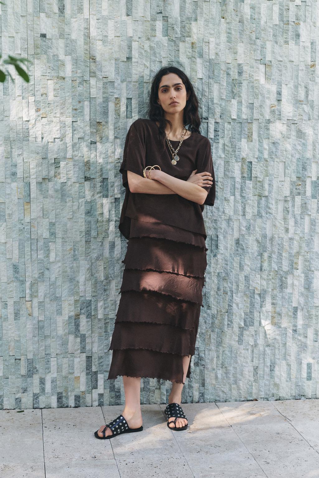 SKORT WITH PLEATS AND RUFFLES