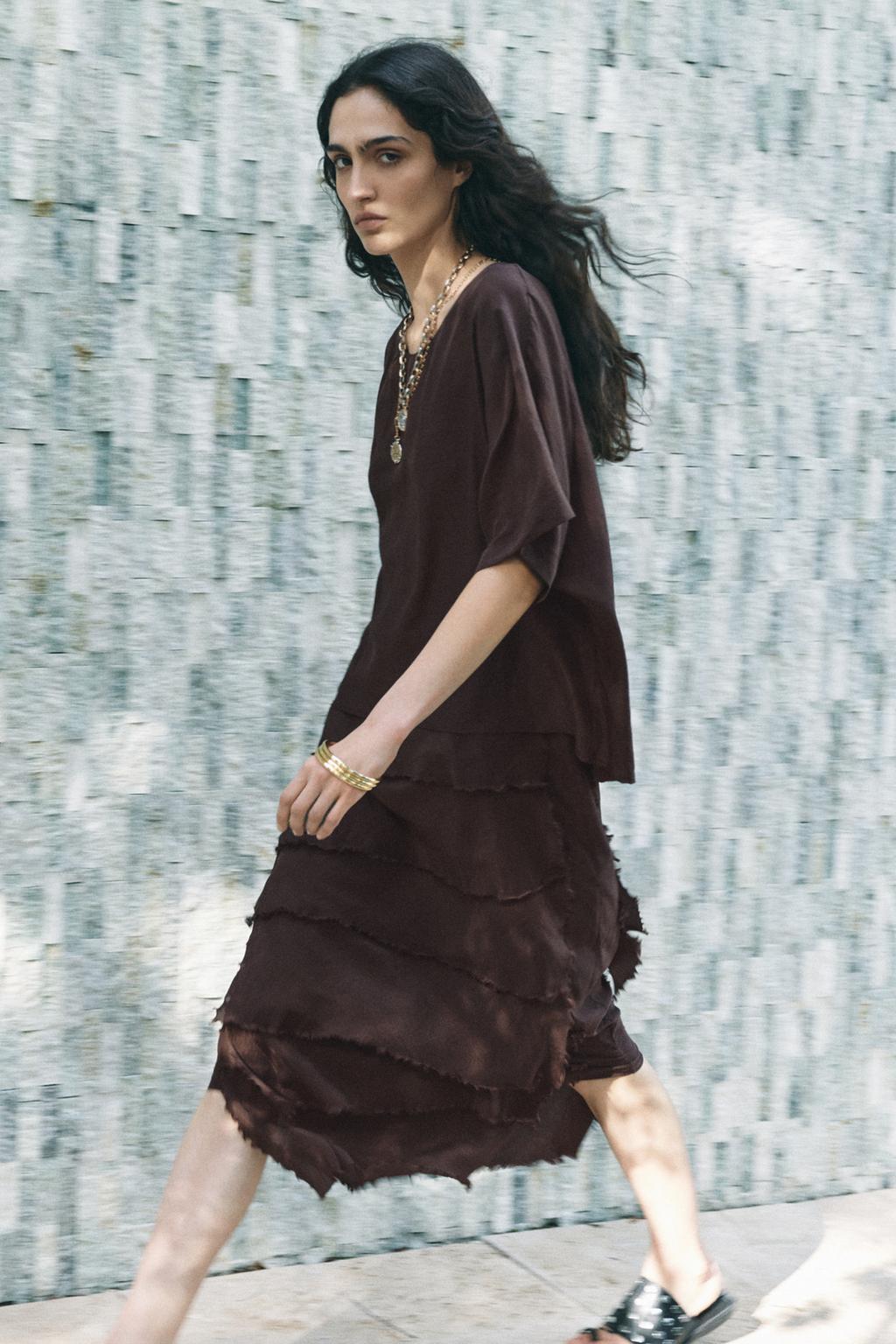 SKORT WITH PLEATS AND RUFFLES