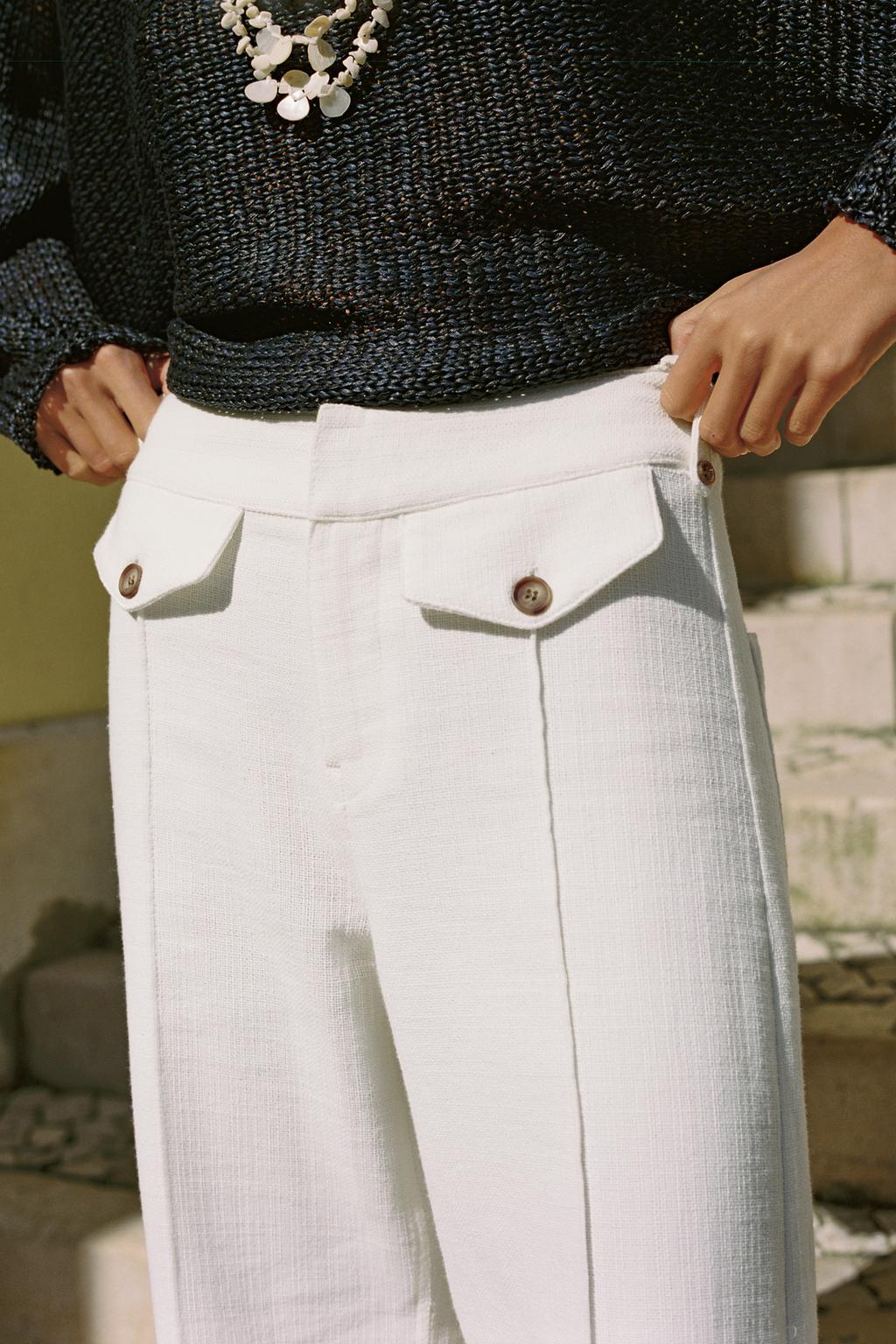 JUPE-CULOTTE EN TISSU RUSTIQUE