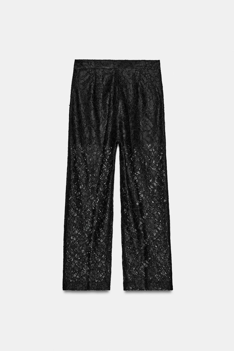 PANTALON DROIT DENTELLE