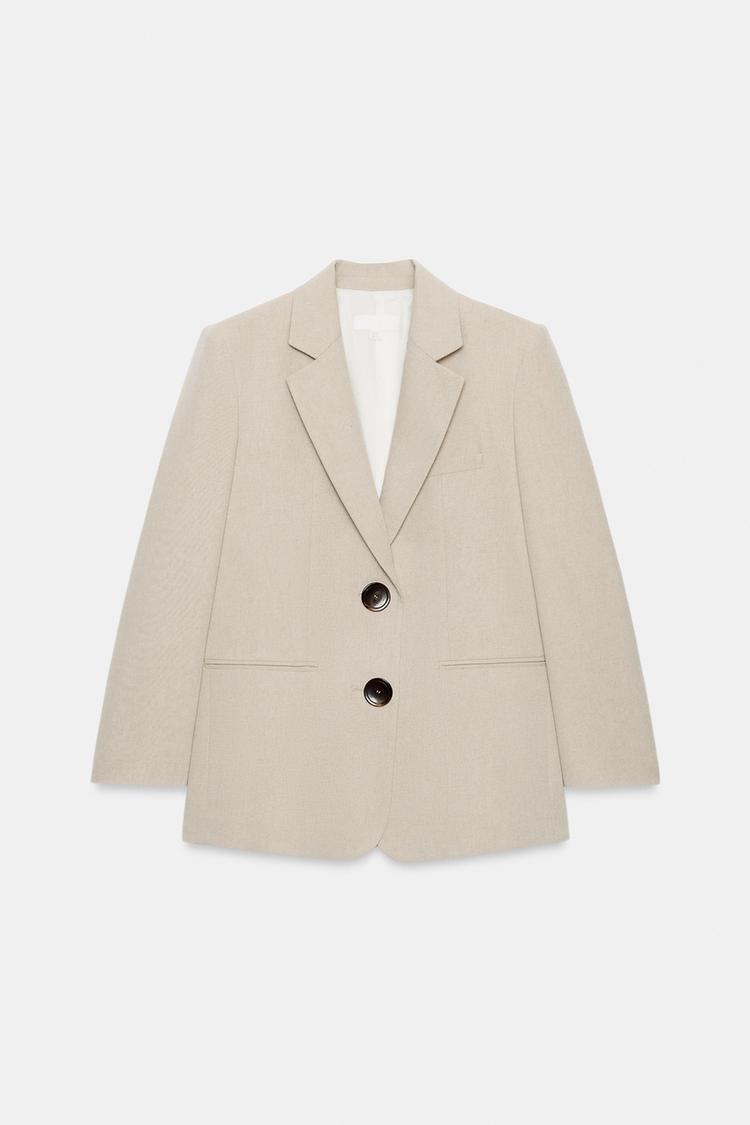 VESTE DROITE À ÉPAULETTES DEUX BOUTONS