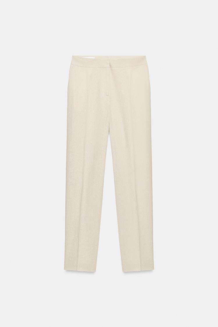 PANTALON SLIM AVEC LIN