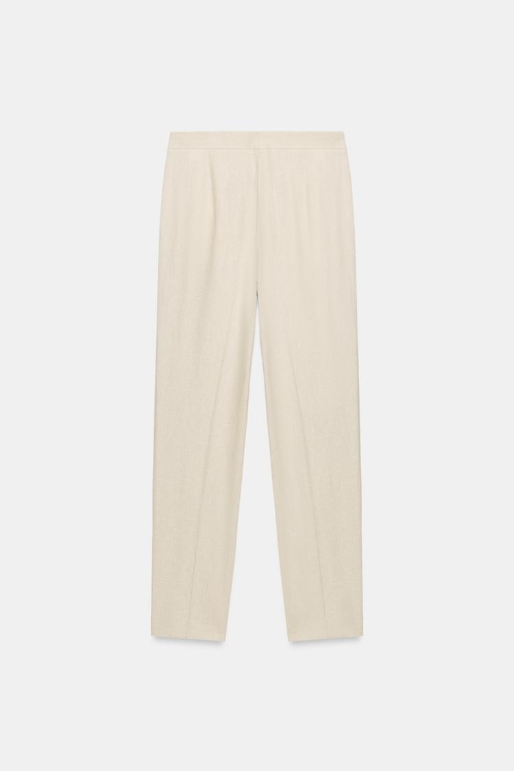 PANTALON SLIM AVEC LIN