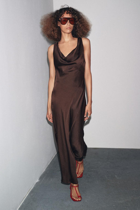 ROBE LONGUE SATINÉE ZW COLLECTION