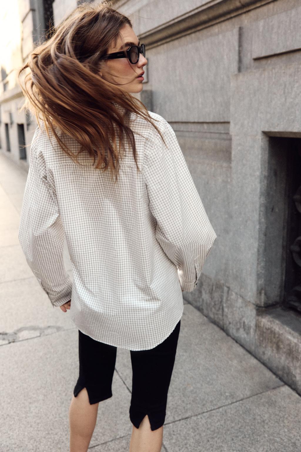CHEMISE À CARREAUX AVEC NŒUD