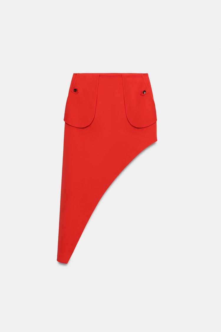 JUPE ASYMÉTRIQUE À POCHES ZW COLLECTION