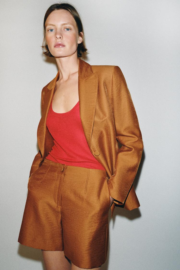 VESTE AVEC LIN BOUTON REVÊTU ENSEMBLE