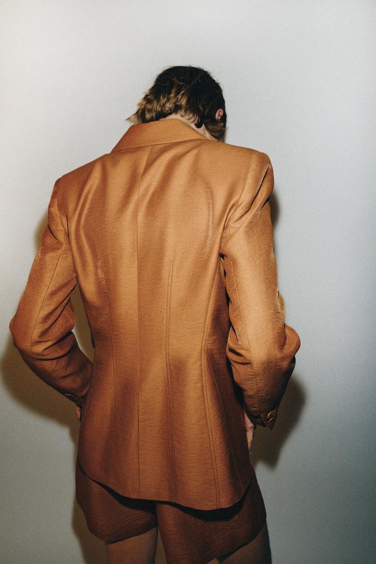 VESTE AVEC LIN BOUTON REVÊTU ENSEMBLE