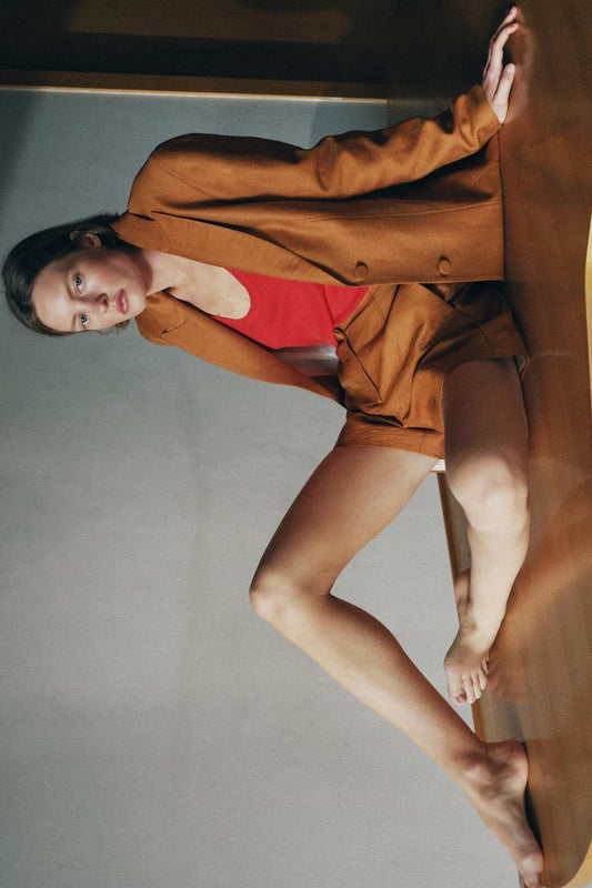 VESTE AVEC LIN BOUTON REVÊTU