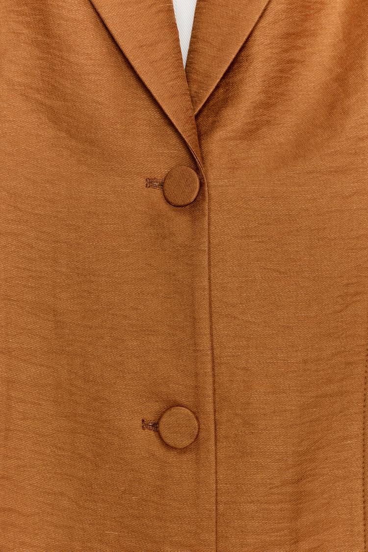 VESTE AVEC LIN BOUTON REVÊTU ENSEMBLE