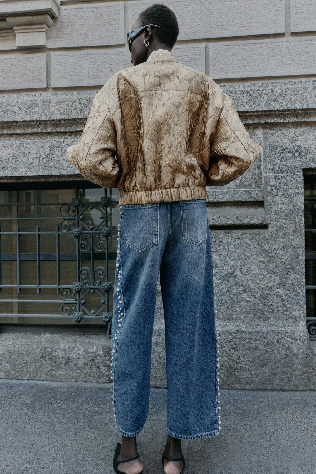 BLOUSON BOMBER JACQUARD FLORAL