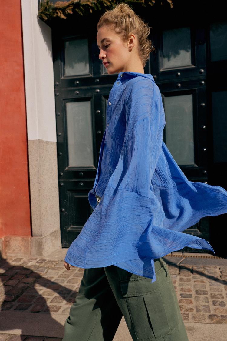 CHEMISE RAYURES ET LACETS